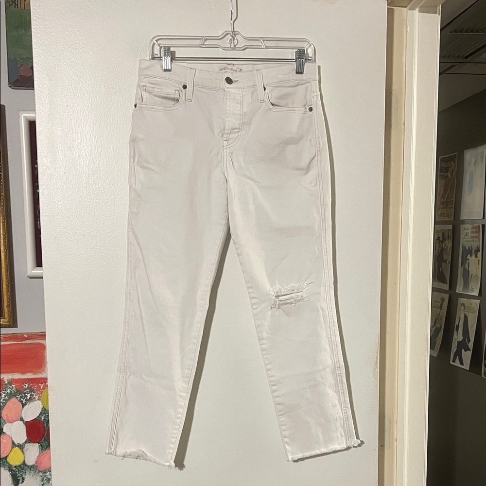 Genetic denim The Masen stretch white jeans. Button fly